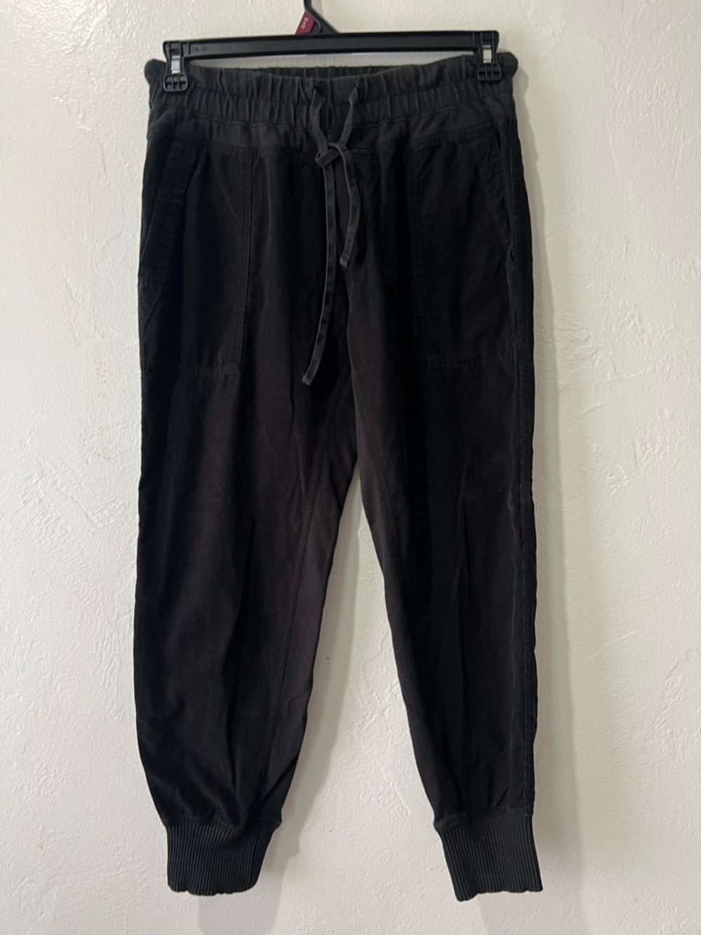 James Perse Mixed Media Pants Womens Size 2 Medium Black Jogger Classic Preppy